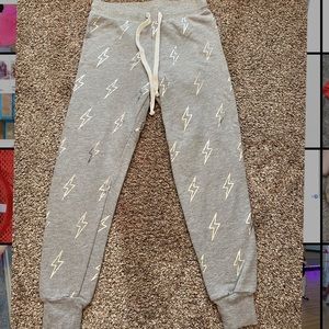 Wild fox lightning bolt sweats small gray